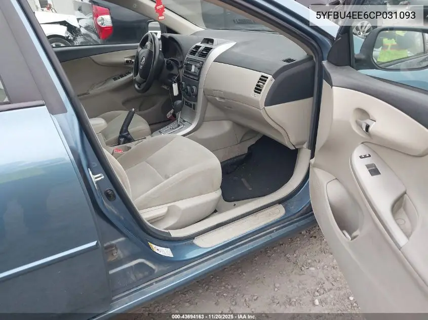 5YFBU4EE6CP031093 2012 Toyota Corolla Le