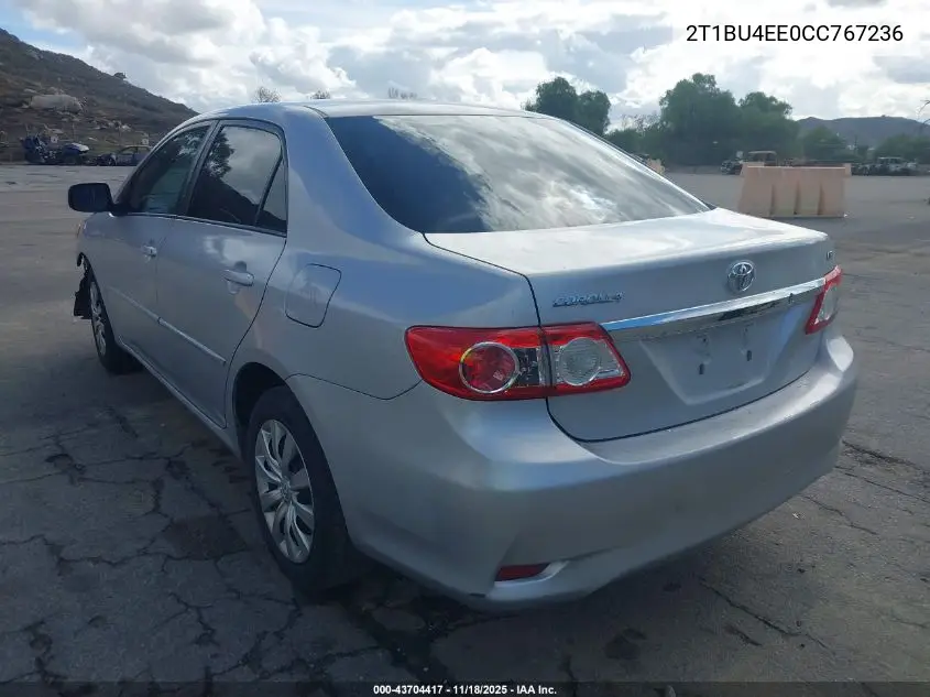 2T1BU4EE0CC767236 2012 Toyota Corolla Le