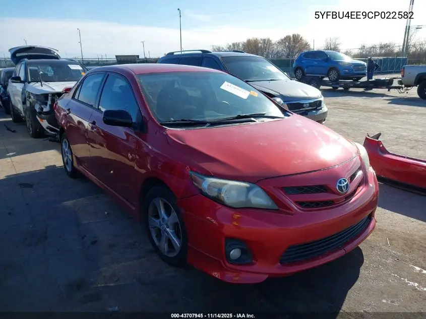 5YFBU4EE9CP022582 2012 Toyota Corolla S
