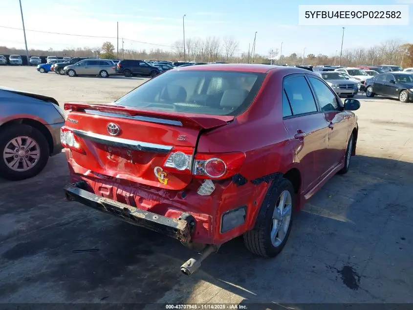 5YFBU4EE9CP022582 2012 Toyota Corolla S