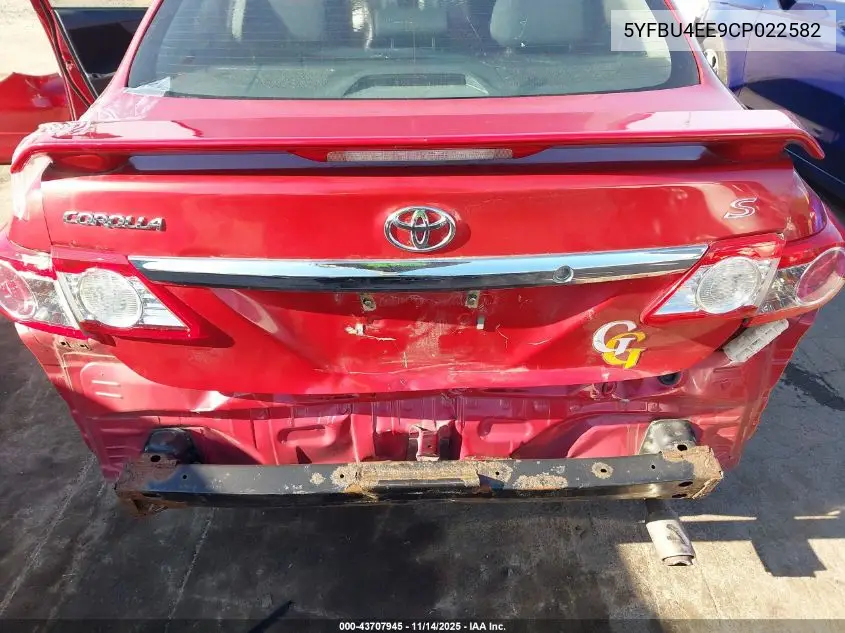 5YFBU4EE9CP022582 2012 Toyota Corolla S