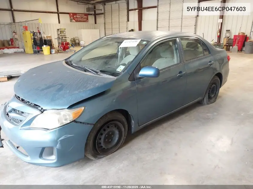 5YFBU4EE6CP047603 2012 Toyota Corolla L