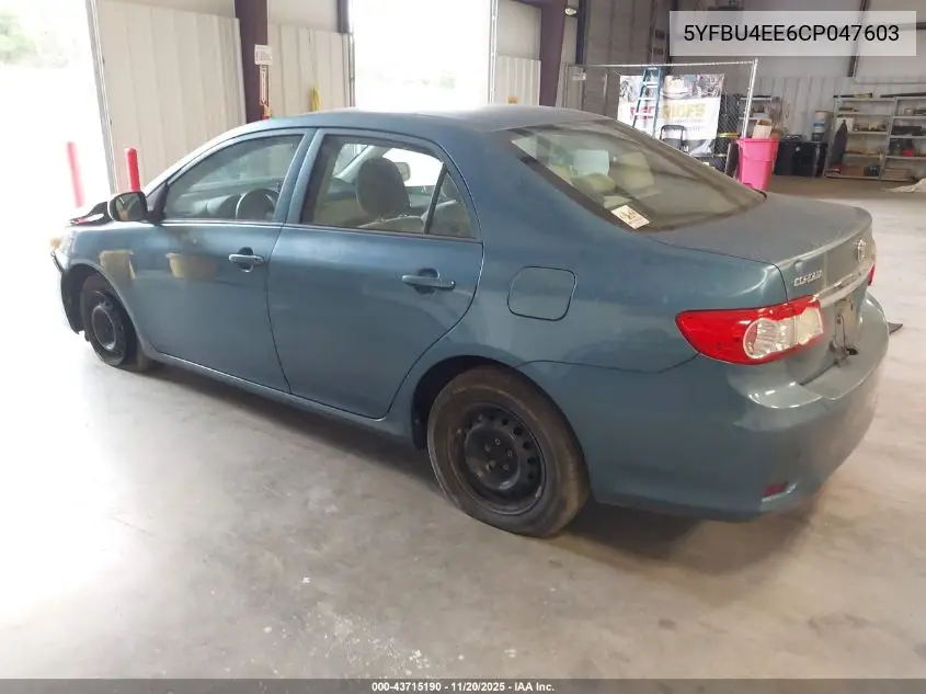 5YFBU4EE6CP047603 2012 Toyota Corolla L