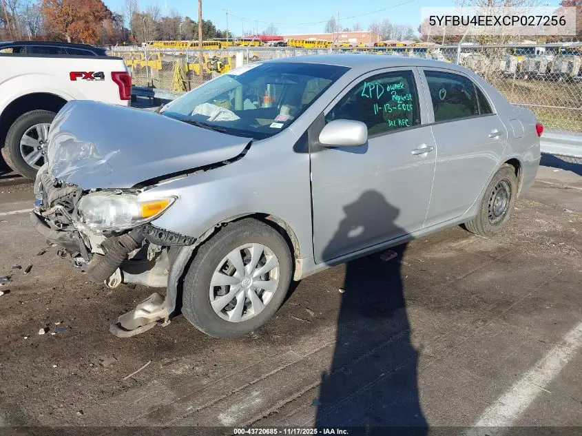 5YFBU4EEXCP027256 2012 Toyota Corolla L