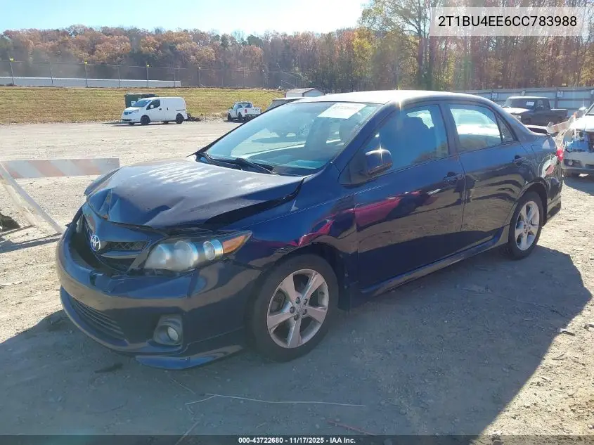 2T1BU4EE6CC783988 2012 Toyota Corolla S