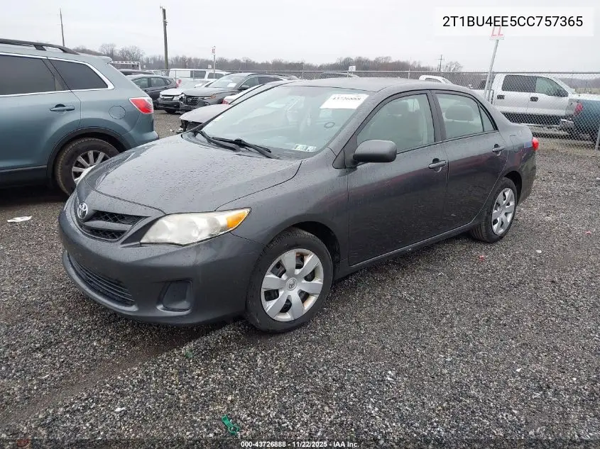 2T1BU4EE5CC757365 2012 Toyota Corolla Le
