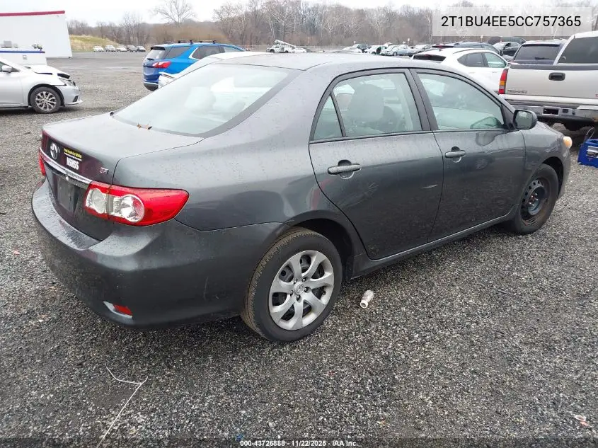 2T1BU4EE5CC757365 2012 Toyota Corolla Le