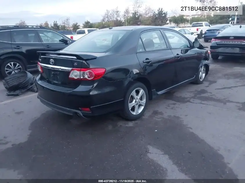2T1BU4EE9CC881512 2012 Toyota Corolla S