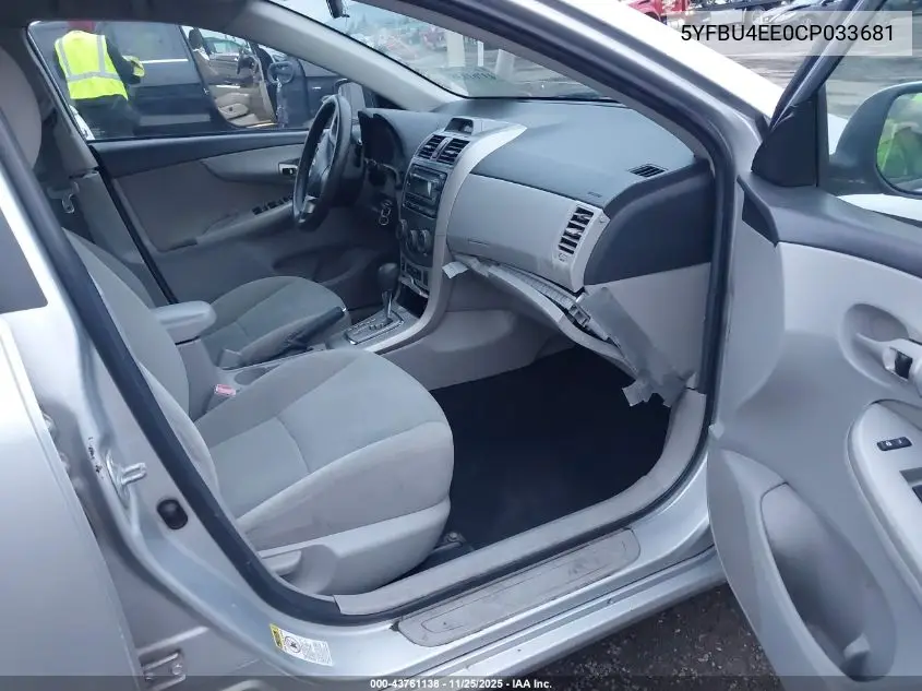 5YFBU4EE0CP033681 2012 Toyota Corolla Le