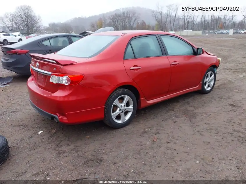5YFBU4EE9CP049202 2012 Toyota Corolla S