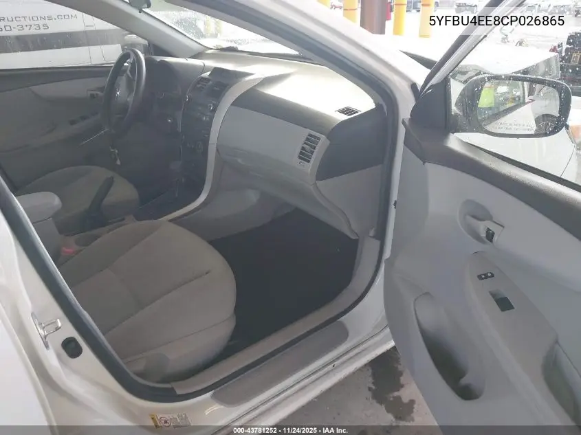 5YFBU4EE8CP026865 2012 Toyota Corolla L