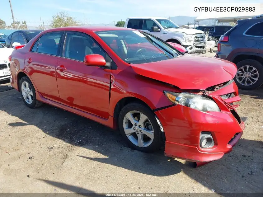 5YFBU4EE3CP029883 2012 Toyota Corolla S