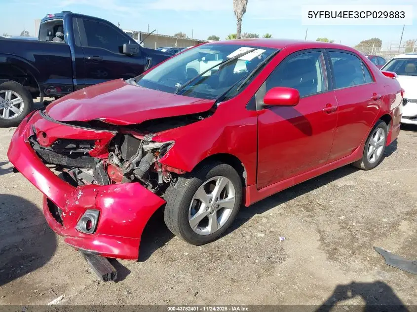 5YFBU4EE3CP029883 2012 Toyota Corolla S