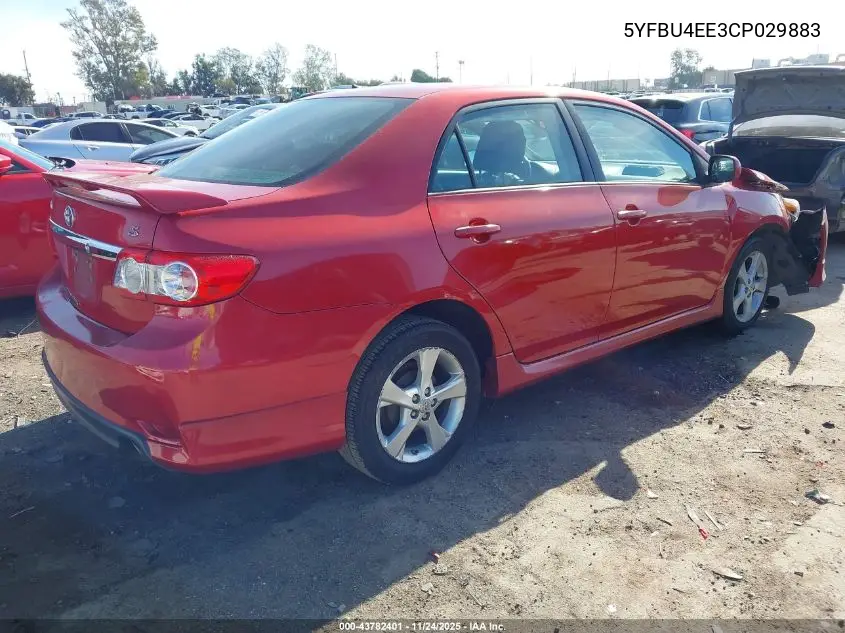 5YFBU4EE3CP029883 2012 Toyota Corolla S