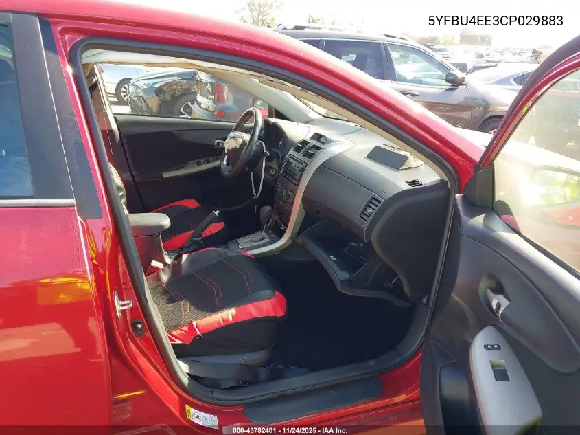 5YFBU4EE3CP029883 2012 Toyota Corolla S