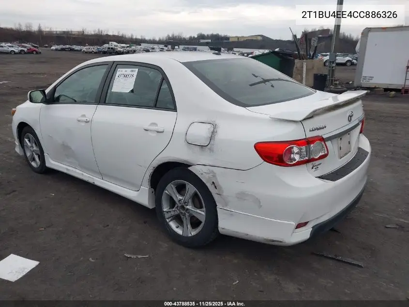 2T1BU4EE4CC886326 2012 Toyota Corolla S