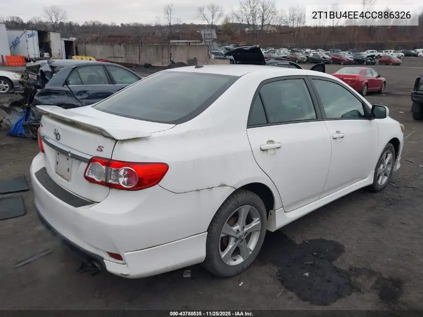 2T1BU4EE4CC886326 2012 Toyota Corolla S