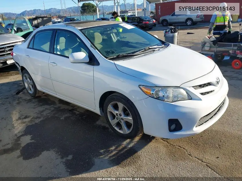 5YFBU4EE3CP015143 2012 Toyota Corolla Le