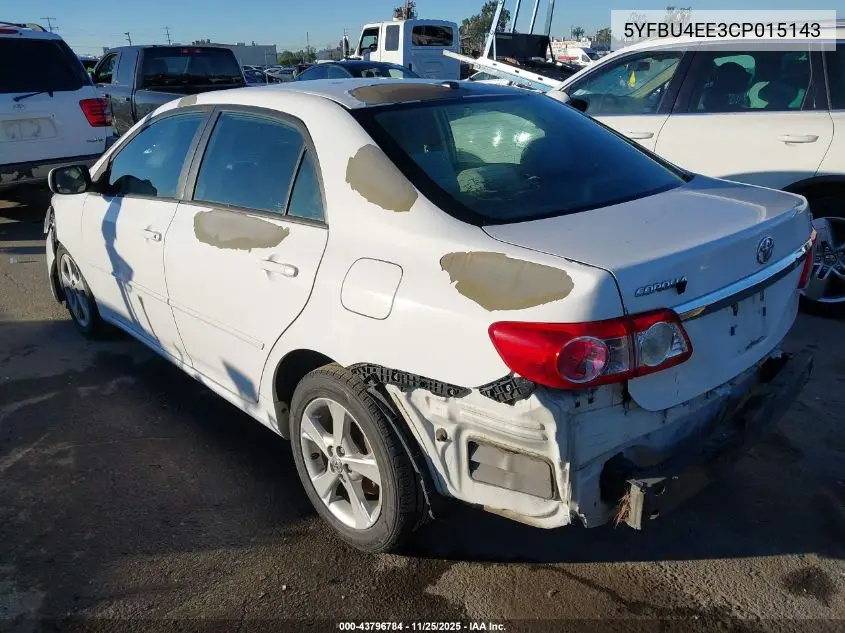 5YFBU4EE3CP015143 2012 Toyota Corolla Le