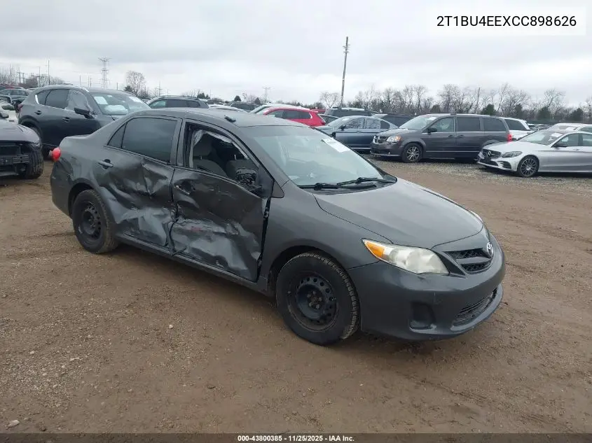 2T1BU4EEXCC898626 2012 Toyota Corolla L