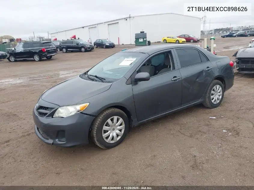 2T1BU4EEXCC898626 2012 Toyota Corolla L