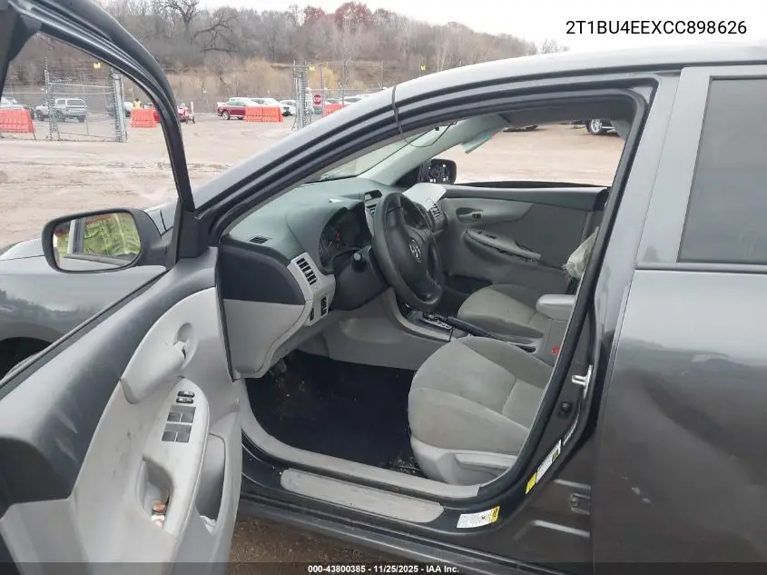 2T1BU4EEXCC898626 2012 Toyota Corolla L