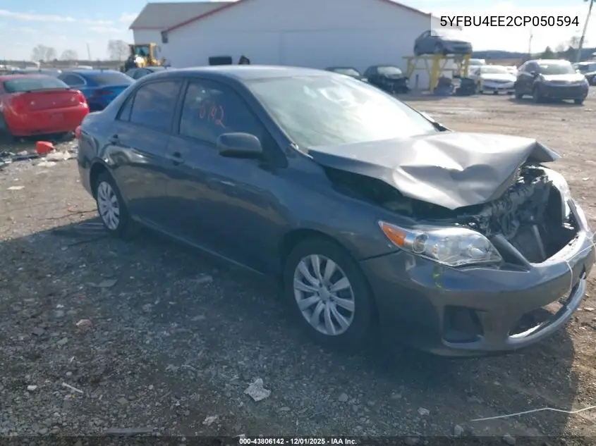 5YFBU4EE2CP050594 2012 Toyota Corolla Le