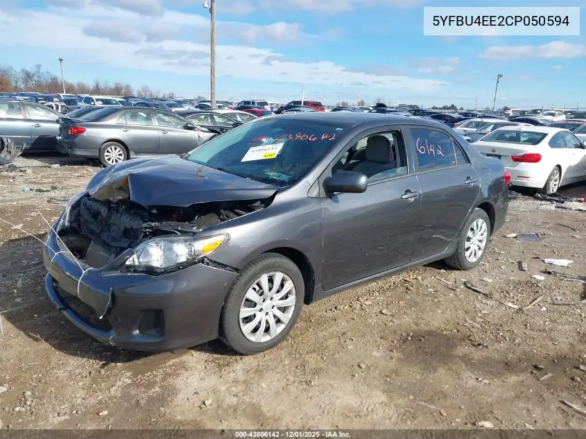 5YFBU4EE2CP050594 2012 Toyota Corolla Le