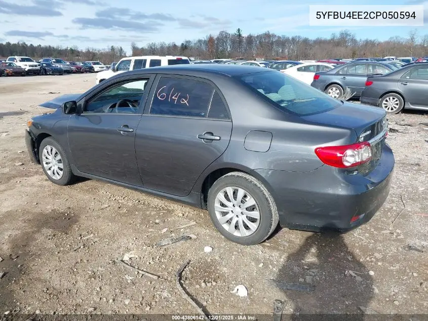 5YFBU4EE2CP050594 2012 Toyota Corolla Le