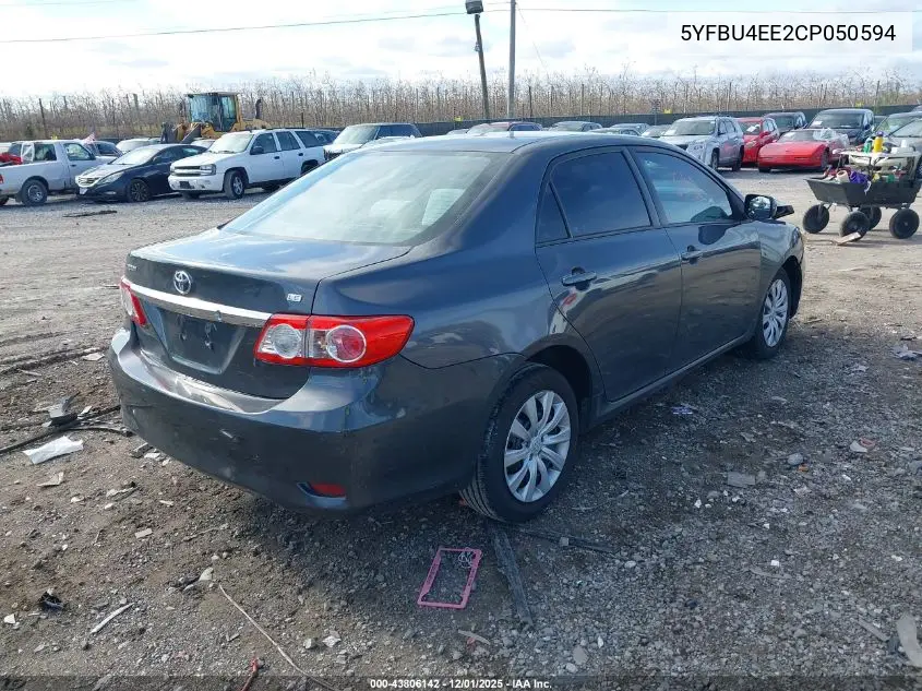 5YFBU4EE2CP050594 2012 Toyota Corolla Le
