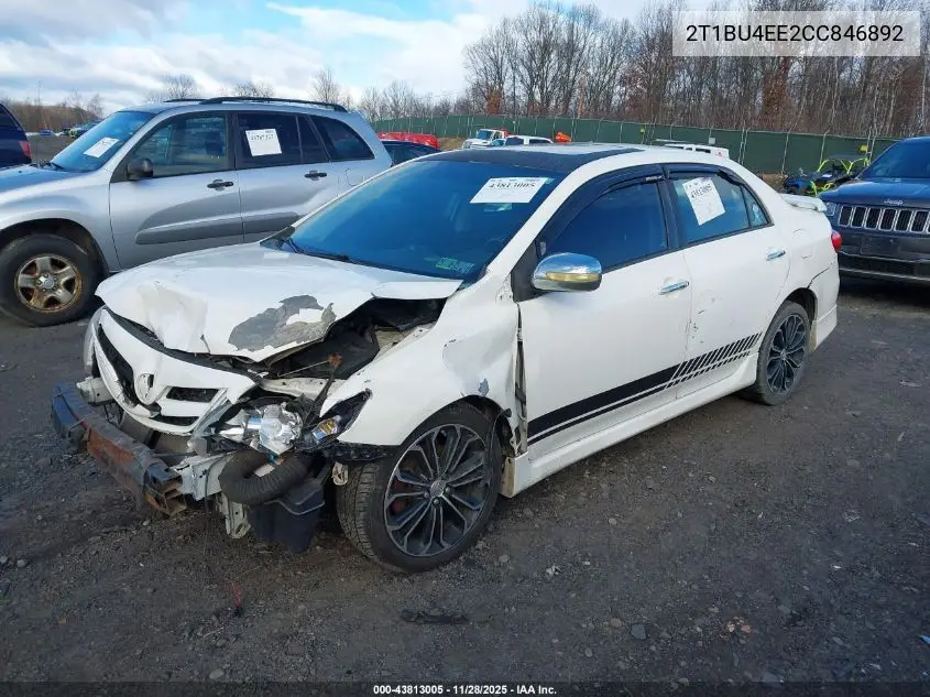 2T1BU4EE2CC846892 2012 Toyota Corolla S