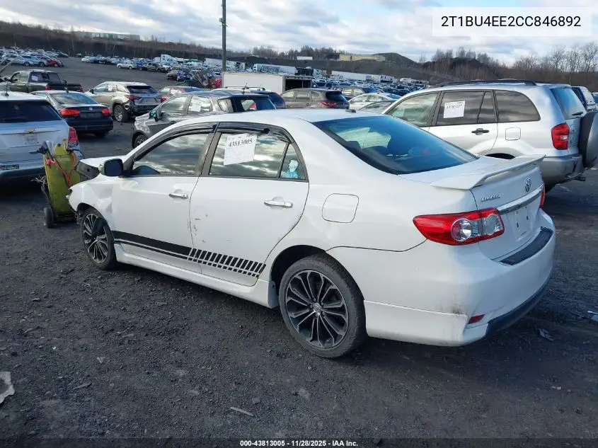 2T1BU4EE2CC846892 2012 Toyota Corolla S