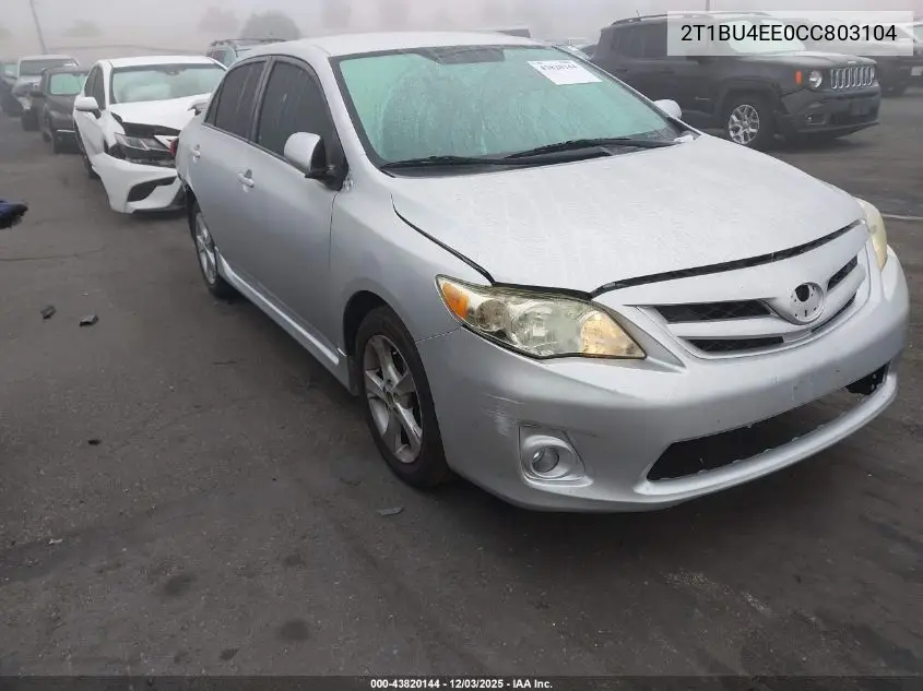 2T1BU4EE0CC803104 2012 Toyota Corolla S