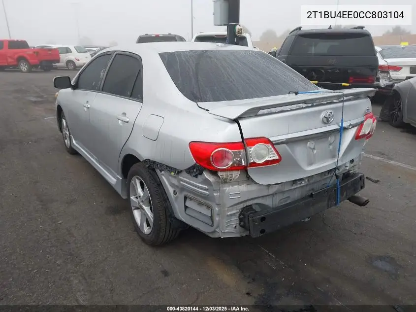 2T1BU4EE0CC803104 2012 Toyota Corolla S