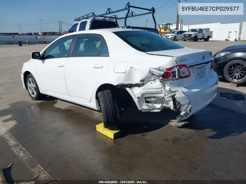 5YFBU4EE7CP029577 2012 Toyota Corolla Le