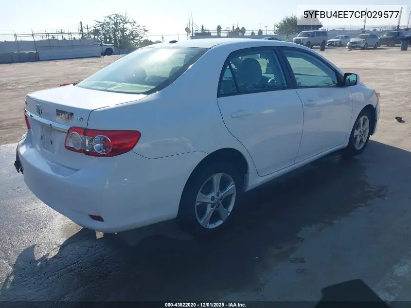 5YFBU4EE7CP029577 2012 Toyota Corolla Le