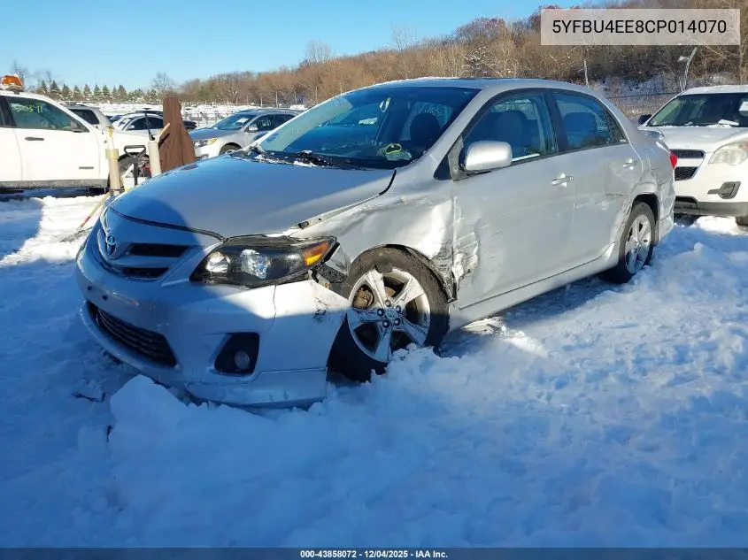 5YFBU4EE8CP014070 2012 Toyota Corolla S