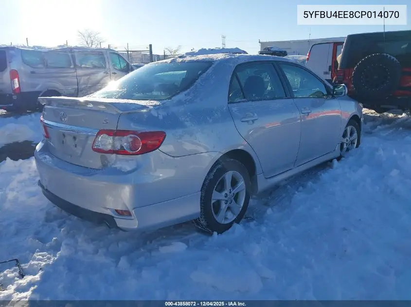 5YFBU4EE8CP014070 2012 Toyota Corolla S