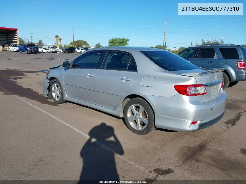 2T1BU4EE3CC777310 2012 Toyota Corolla S