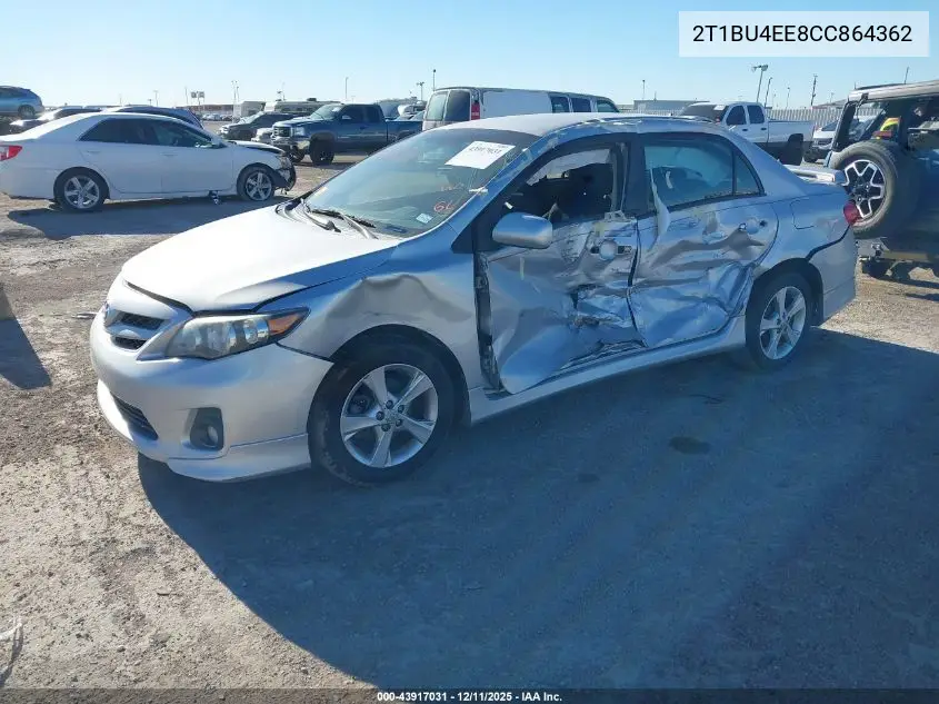 2T1BU4EE8CC864362 2012 Toyota Corolla S