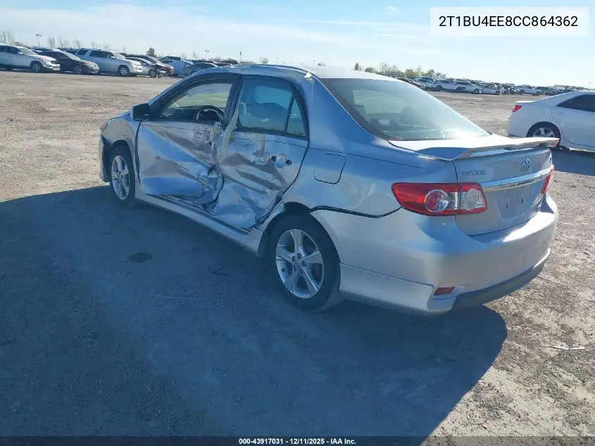 2T1BU4EE8CC864362 2012 Toyota Corolla S