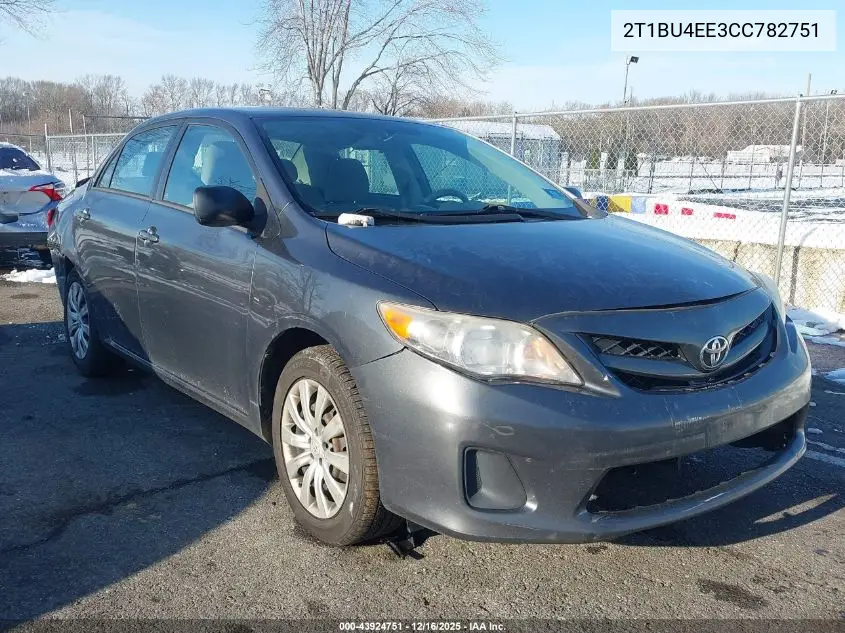 2T1BU4EE3CC782751 2012 Toyota Corolla Le