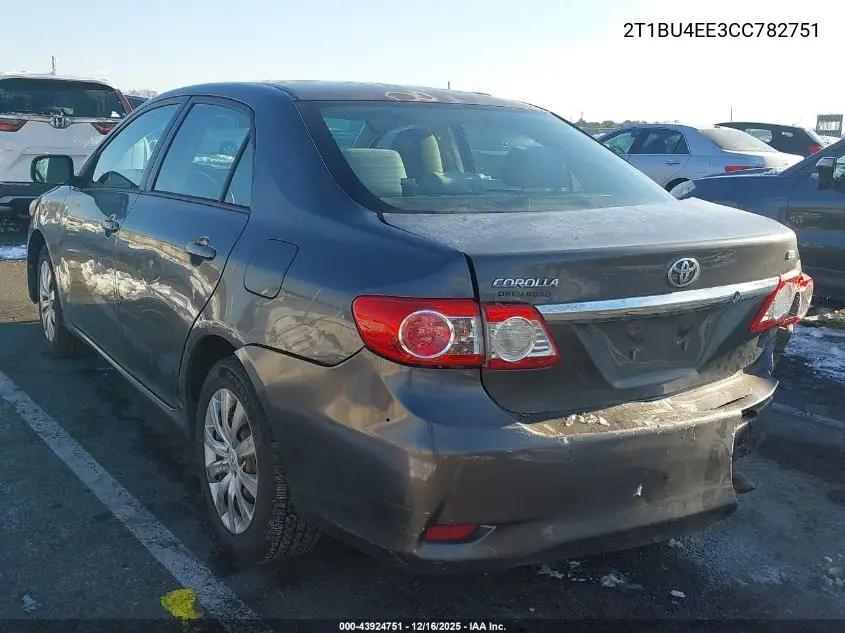 2T1BU4EE3CC782751 2012 Toyota Corolla Le