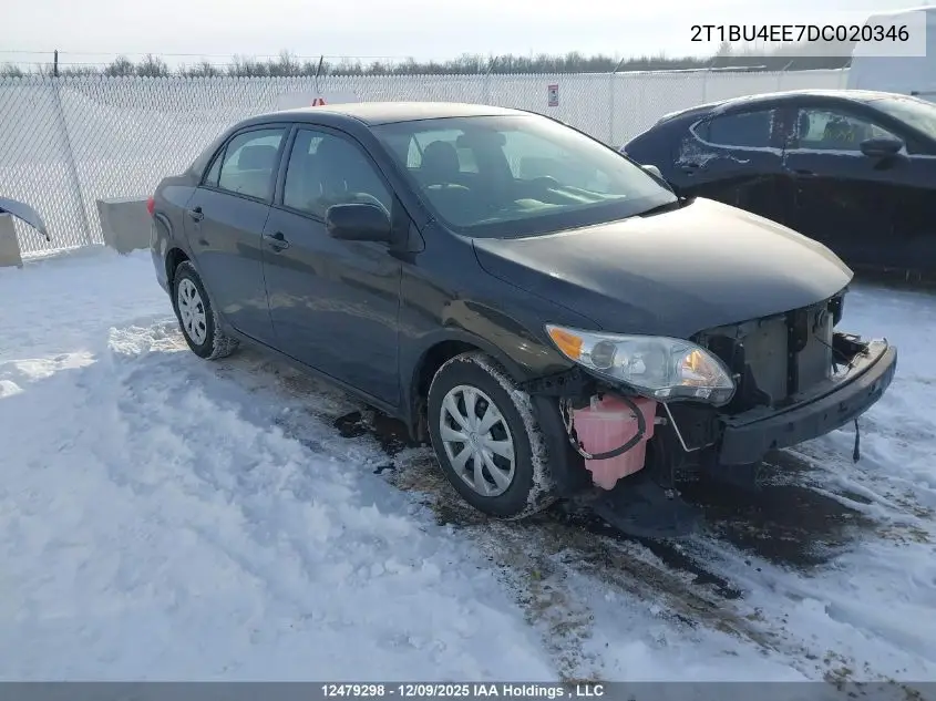 2T1BU4EE7DC020346 2013 Toyota Corolla S/Le