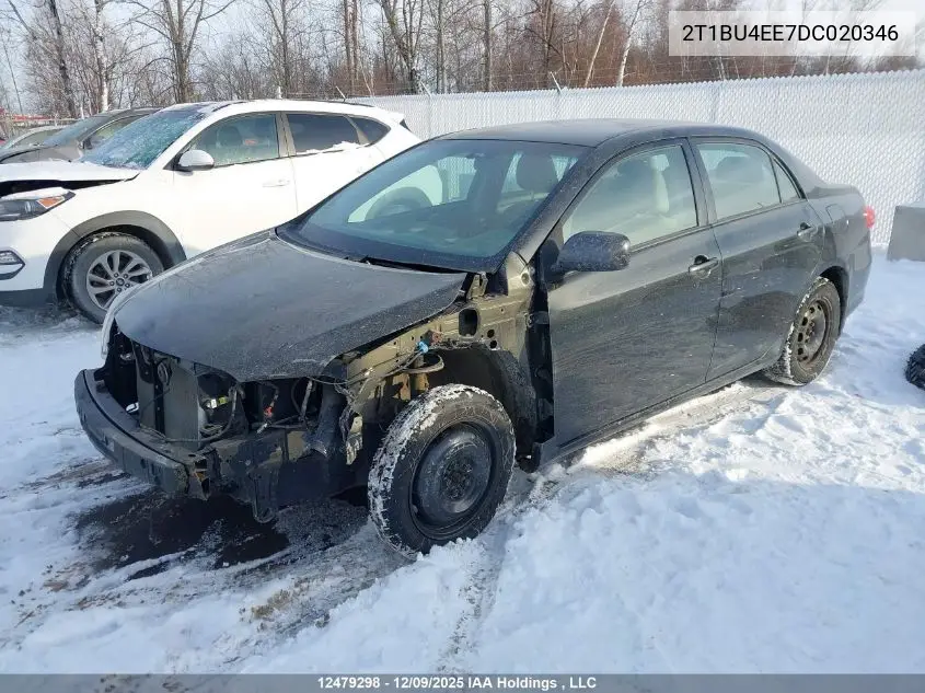 2T1BU4EE7DC020346 2013 Toyota Corolla S/Le