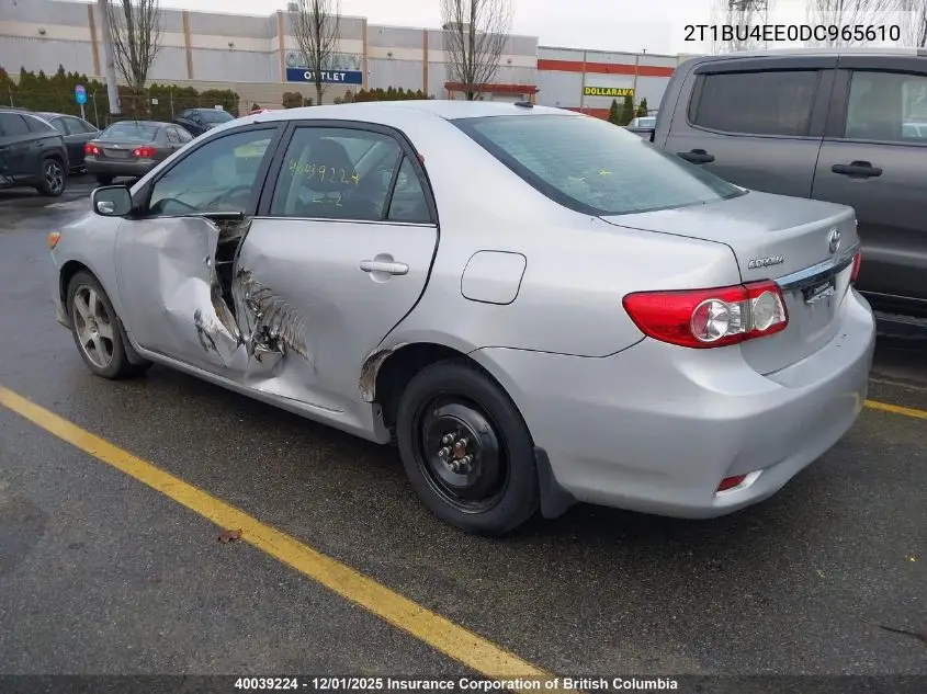 2T1BU4EE0DC965610 2013 Toyota Corolla S/Le