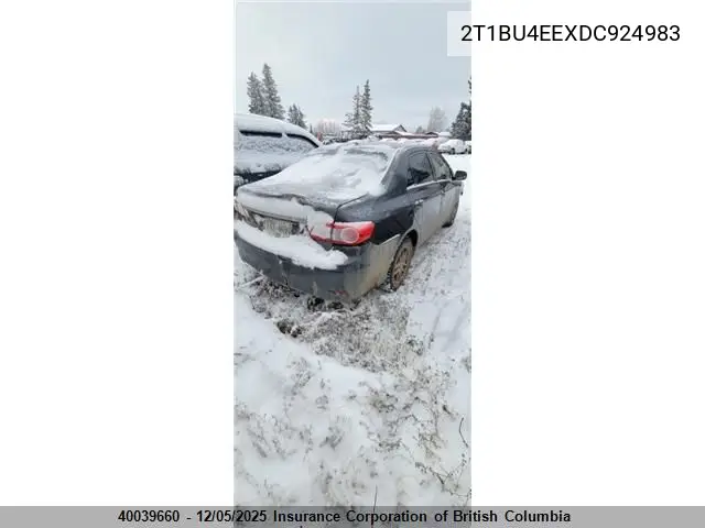 2T1BU4EEXDC924983 2013 Toyota Corolla S/Le