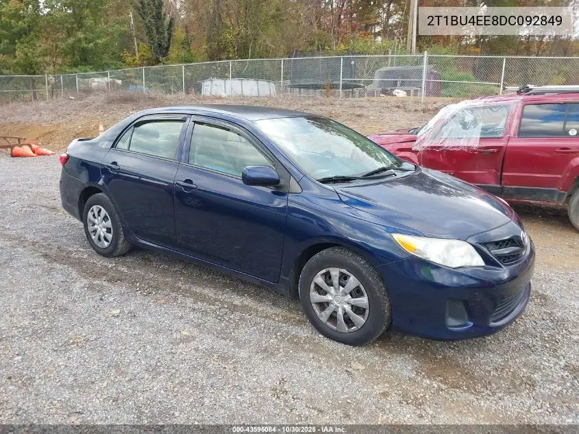 2T1BU4EE8DC092849 2013 Toyota Corolla S/Le