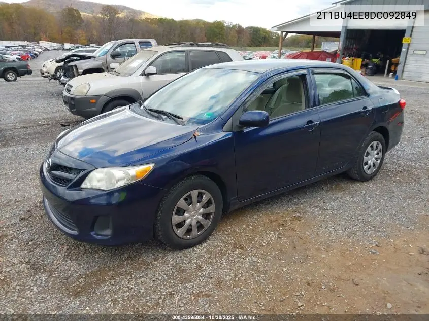 2T1BU4EE8DC092849 2013 Toyota Corolla S/Le