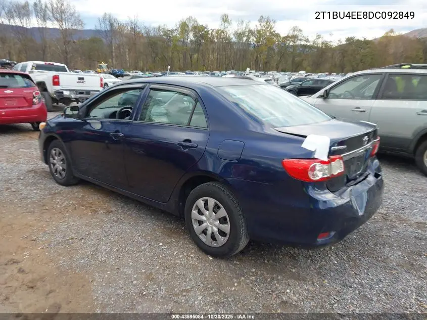 2T1BU4EE8DC092849 2013 Toyota Corolla S/Le